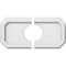 Ekena Millwork Emerald Architectural Grade PVC Ceiling Medallion, 12"W x 6"H x 3"ID x 4"C x 1"P, Two-Piece CMP12X6ED2-03000 - alternate 1